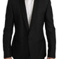 Chic Black Polka Dot Martini Blazer