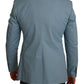 Elegant Blue Fantasy Pattern Blazer