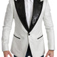 Elegant Monochrome Sequin Lapel Blazer