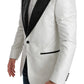 Elegant Monochrome Sequin Lapel Blazer