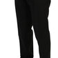Elegant Black Crystal-Embellished Two-Piece Suit
