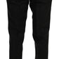 Elegant Black Crystal-Embellished Two-Piece Suit