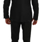 Elegant Black Crystal-Embellished Two-Piece Suit