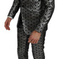 Elegant Blue Silver Slim Fit Suit