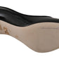 Elegant Embroidered Black Leather Pumps