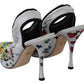 Chic White Multicolor Slingbacks Pumps