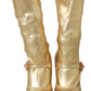 Elegant Gold Crystal Booties