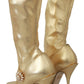 Elegant Gold Crystal Booties