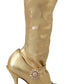 Elegant Gold Crystal Booties