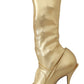 Elegant Gold Crystal Booties