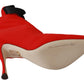 Elegant Red Bootie Pumps Heels