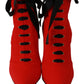 Elegant Red Bootie Pumps Heels