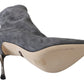 Chic Gray Suede Leather Pumps