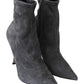 Chic Gray Suede Leather Pumps