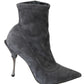 Chic Gray Suede Leather Pumps