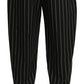 Elegant Striped Casual Wool Pants