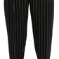 Elegant Striped Casual Wool Pants