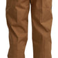 Elegant Slim Fit Brown Casual Pants