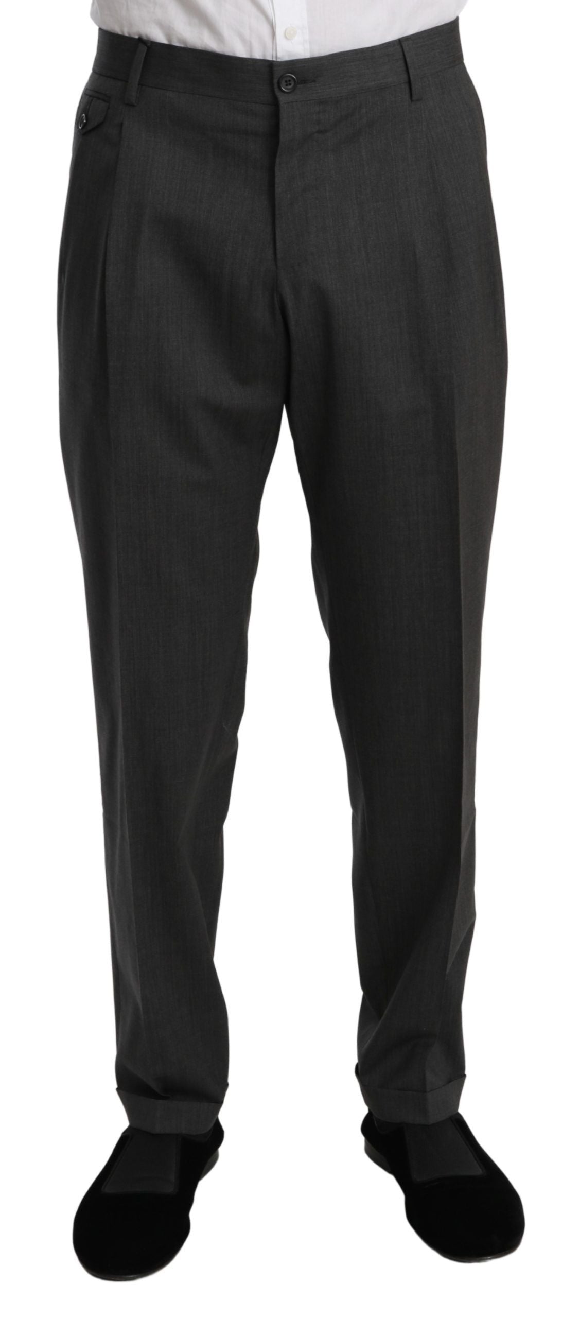 Elegant Slim Fit Dress Pants in Gray