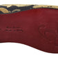 Elegant Blue & Gold Brocade Loafers