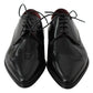 Elegant Black Leather Derby Dress Shoes