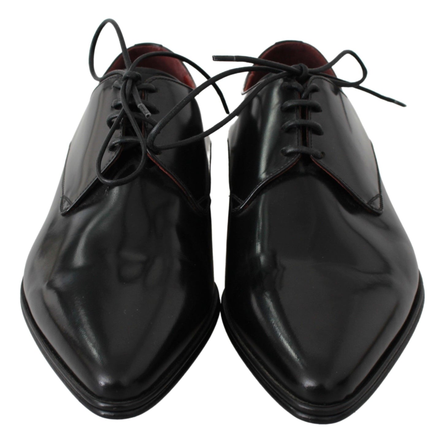 Elegant Black Leather Derby Dress Shoes