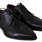 Elegant Black Leather Derby Dress Shoes
