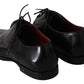 Elegant Black Leather Derby Dress Shoes