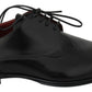 Elegant Black Leather Derby Dress Shoes