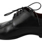 Elegant Black Leather Derby Dress Shoes