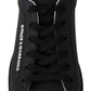 Elegant Black and White Leather Sneakers