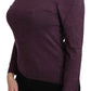 Elegant Turtleneck Wool Sweater in Purple
