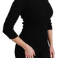 Elegant Black Wool Turtleneck Sweater