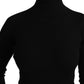 Elegant Black Wool Turtleneck Sweater