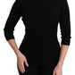 Elegant Black Wool Turtleneck Sweater