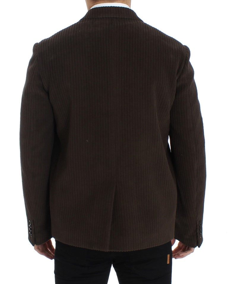 Elegant Brown Manchester Blazer Jacket