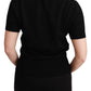 Elegant Cashmere Sweater with Gold Lace Embroidery