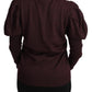 Maroon Floral Embroidered Virgin Wool Sweater