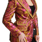 Floral Jacquard Blazer with Silk Lining