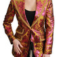 Floral Jacquard Blazer with Silk Lining