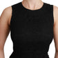 Sleek Black Bodycon Sleeveless Dress