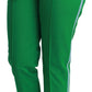 Elegant High-Waist Silk Blend Trousers