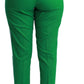 Elegant High-Waist Silk Blend Trousers