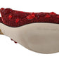 Radiant Red Slingback Pumps with Crystal Motifs