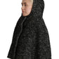 Elegant Gray Wool Hooded Scarf by Iconic Italian Label