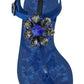Blue Crystal-Embellished Beachwear Sandals