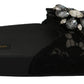 Elegant Floral Lace Sandals with Crystals