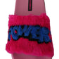 Chic Pink Power Slide Sandals – Perfect Beachwear