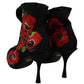 Elegant Floral Heel Booties