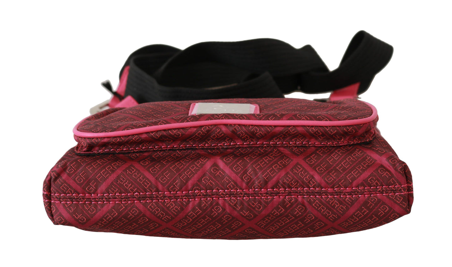 Chic Pink Fabric Crossbody Elegance